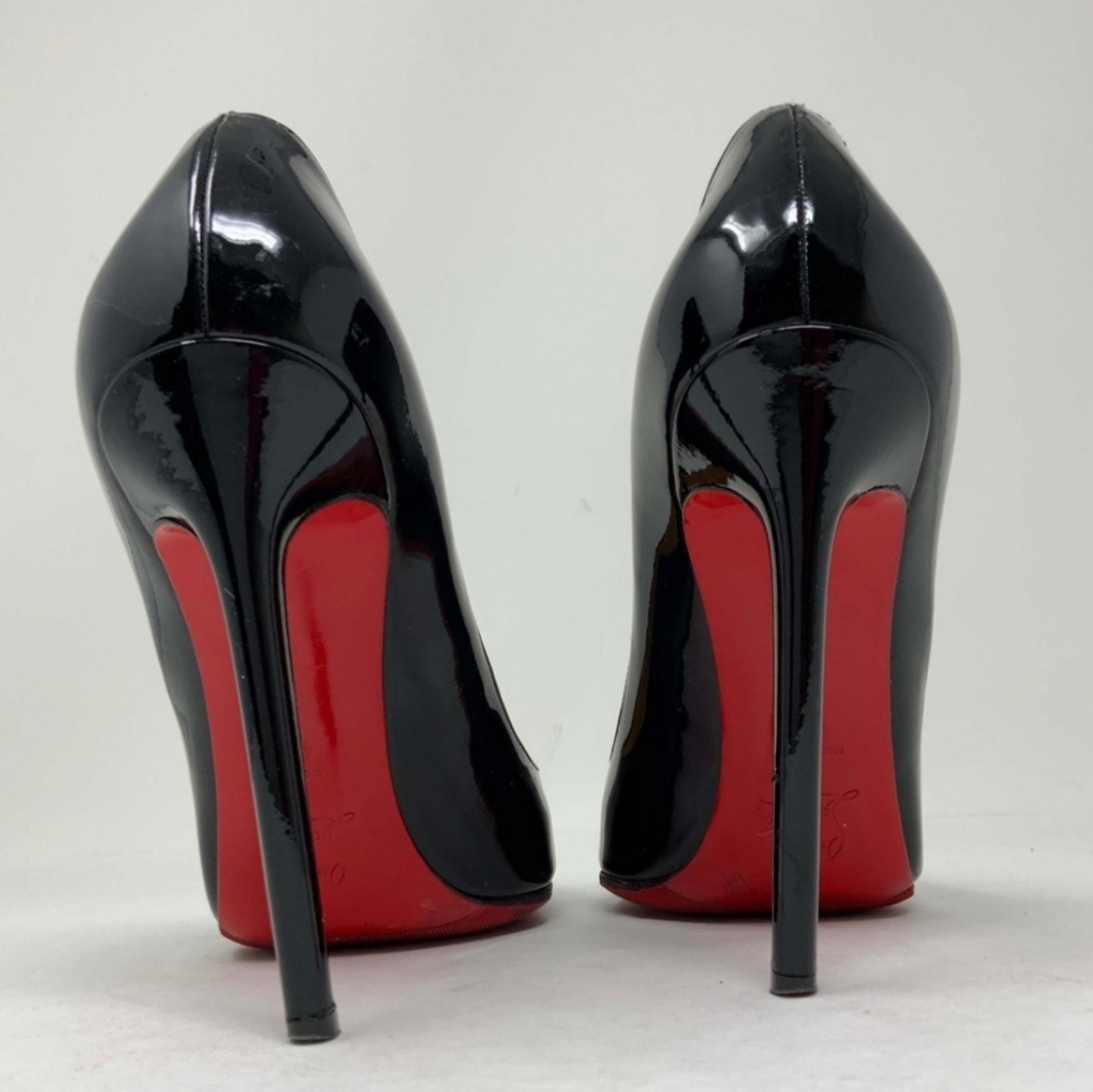 Christian Louboutin Pigalle 120mm Patent Leather Pointed Toe High Heels Shoes